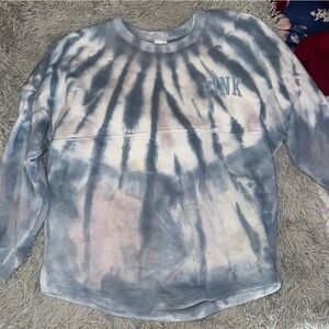 PINK by Victoria Secret Blue Tie-Dye Sweatshirt